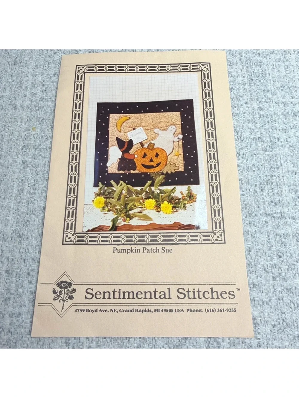 New Sentimental Stitches Pumpkin Patch Sue Halloween Quilt Appliqué Pattern